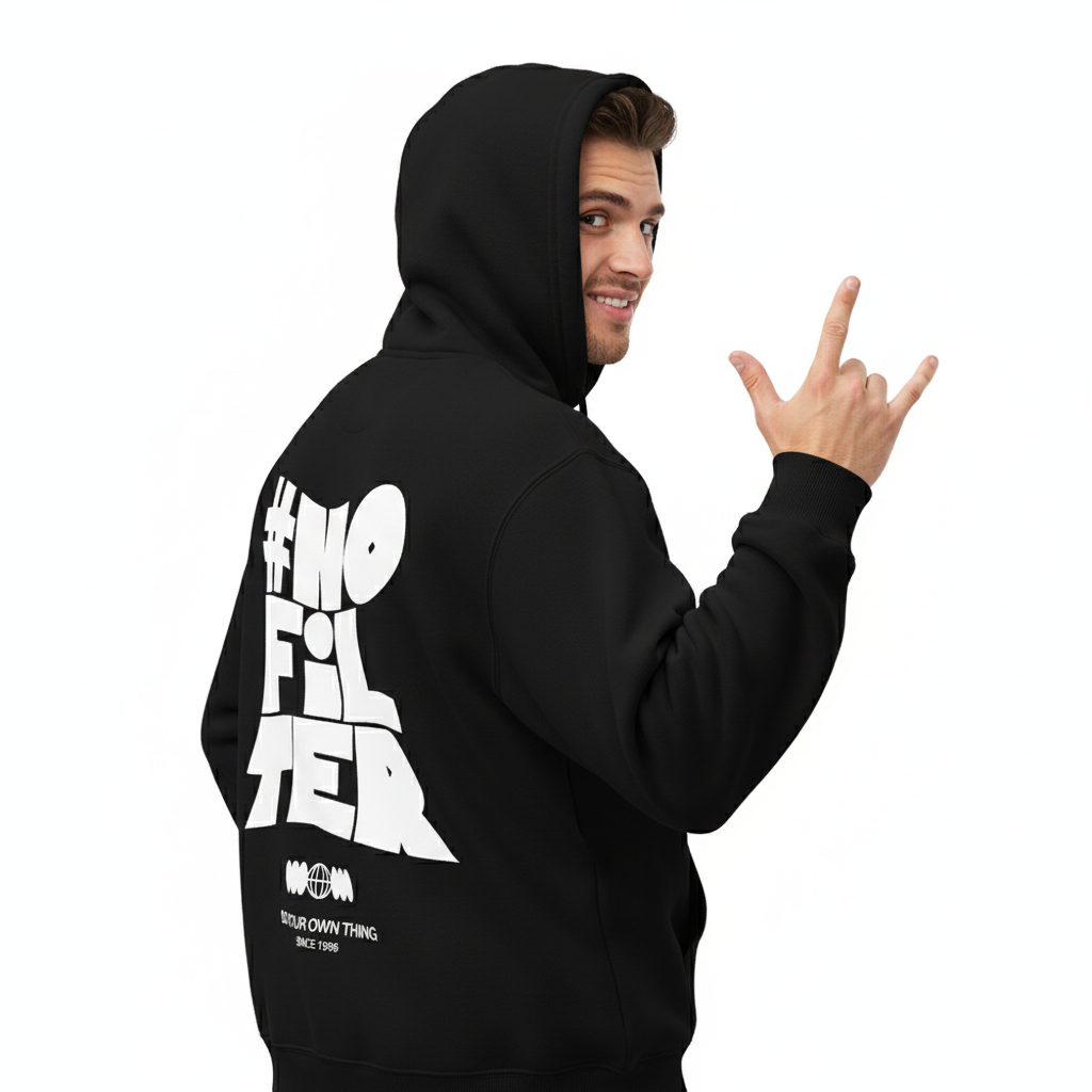 Unisex Oversized Hoodie - Black