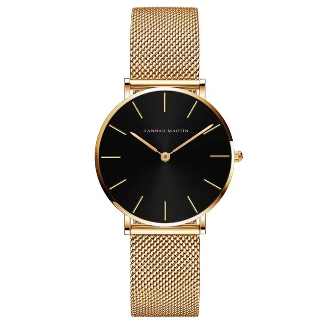 Stainless steel waterproof women watch